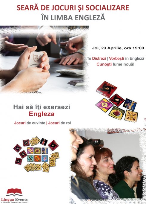 Seara de jocuri si socializare in limba engleza
