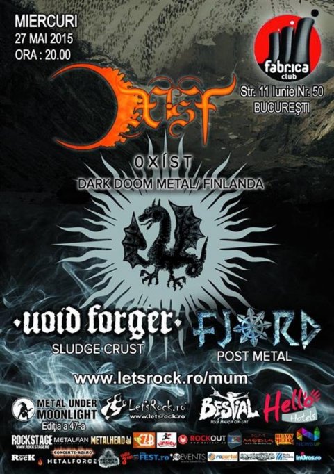 Concert 0 X í S T (dark doom metal/Finlanda); invitati: Void Forger si Fjord @ Club Fabrica