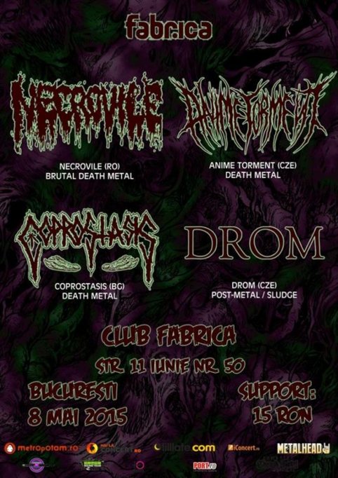 NECROVILE // ANIME TORMENT // COPROSTASIS // DROM @ Club Fabrica