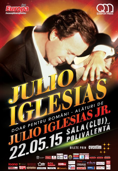 Patru categorii de bilete epuizate pentru concertul JULIO IGLESIAS din Cluj-Napoca!