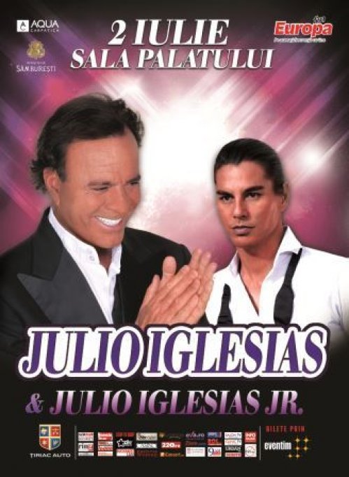 Julio Iglesias si fiul sau, au ajuns la Cluj si vor concerta in aceasta seara pe scena Salii Polivalente