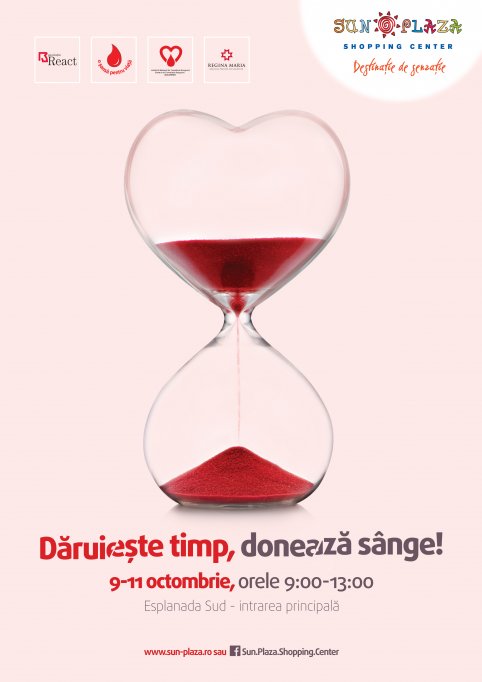 Caravana “Dăruieste timp, donează sânge” intre 9 - 11 octombrie 2015
