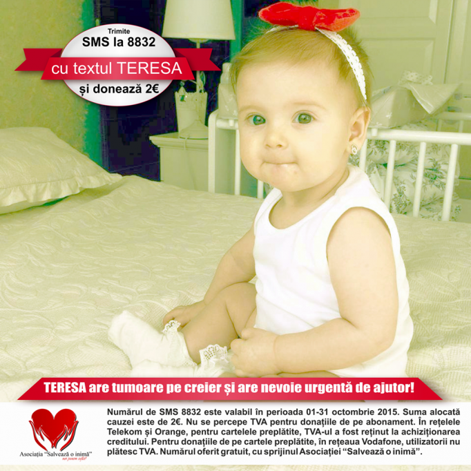 Campanie umanitara prin SMS pentru Teresa Cozma