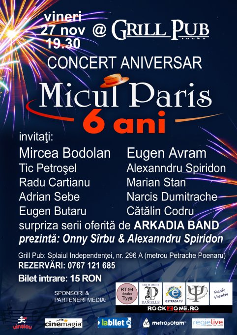 Concert aniversar in Grill Pub Micul Paris 6 ani