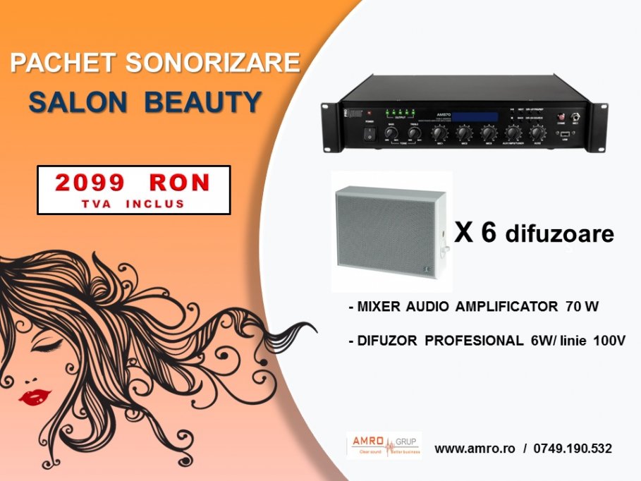Pachet Sonorizare Salon Beauty
