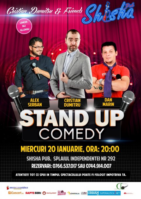 Stand-Up Comedy Miercuri 20 Ianuarie Bucuresti