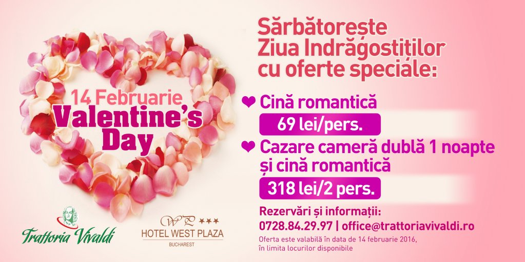 Cina romantica 14 februarie 2016 - Valentine's Day