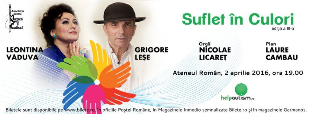 Suflet in Culori la ediția a III-a - Concert caritabil în beneficiul copiilor cu autism