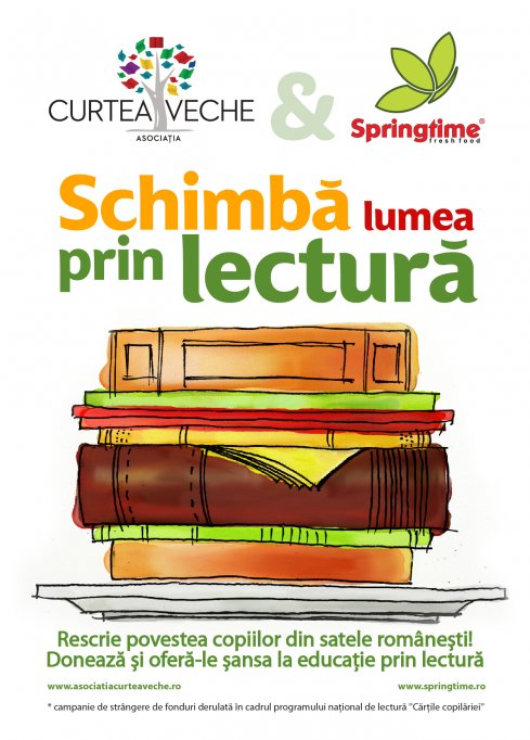 Cutii de donatii amplasate in restaurantele Springtime pentru "Cartile copilariei"