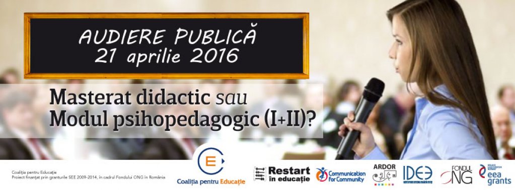 Sustine-ti punctul de vedere cu privire la cea mai importanta investitie in educatie: pregatirea profesorilor!