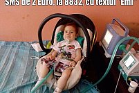 Un simplu SMS de 2 Euro, la 8832, cu textul “Emi” îi poate salva viaţa unui copil de 2 ani
