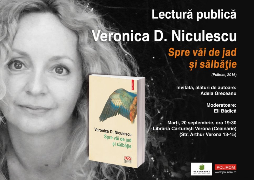 Lectura la Bucuresti din romanul Spre vai de jad si salbatie, de Veronica D. Niculescu
