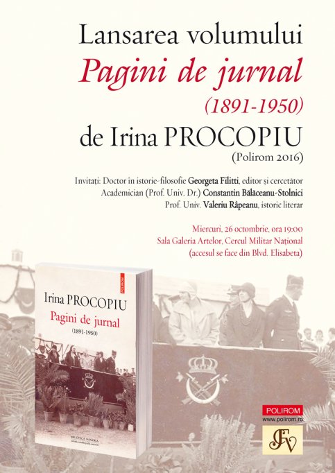 Jurnalul inedit al Irinei Procopiu, doamna de onoare a Reginei Maria, în discuţie la Bucureşti