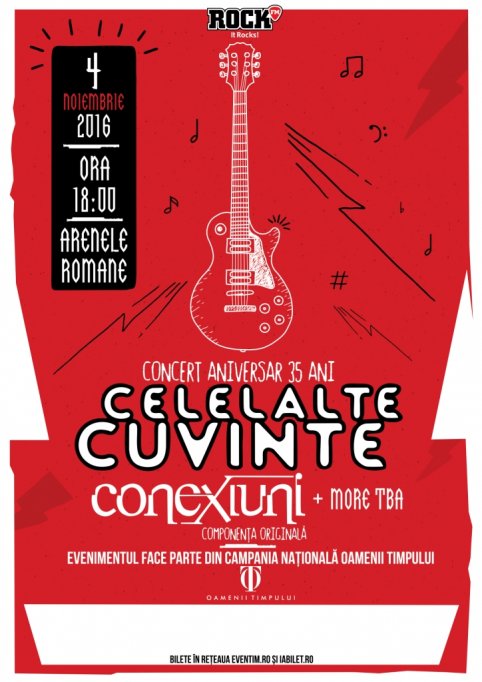 Concert CELELALTE CUVINTE și CONEXIUNI, în sprijinul Campaniei Oamenii Timpului, la Arenele Romane
