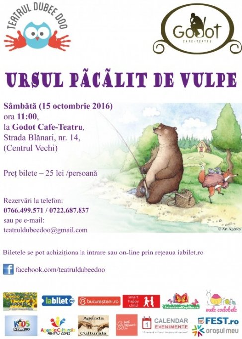 "Ursul pacalit de vulpe" - Spectacol interactiv pentru copii