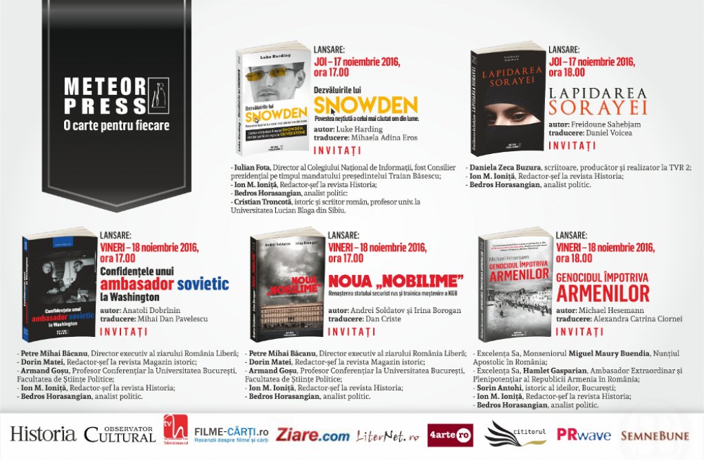 Editura Meteor Press prezintă lansările de toamnă la Gaudeamus