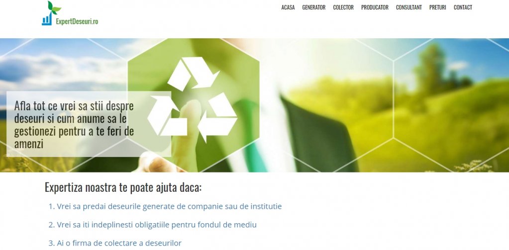 S-a lansat ExpertDeseuri.ro - platformă online de raportare a deşeurilor