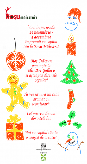 Vino cu desenul lui Moş Crăciun la EliteArt Gallery
