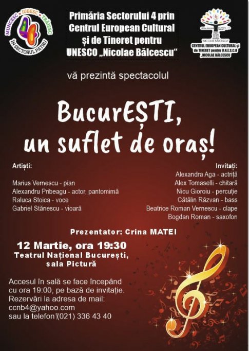 Spectacolul ”BucureESTI, un suflet de oras”