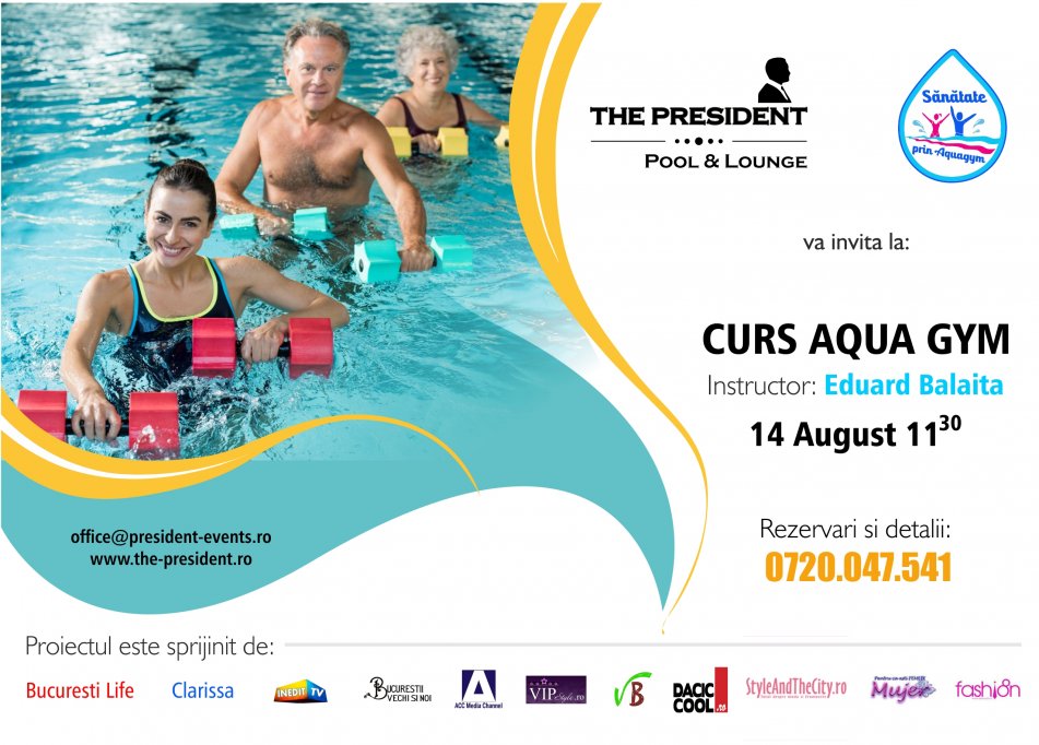 Lansarea proiectului Sanatate prin aqua gym, la The President Pool & Lounge