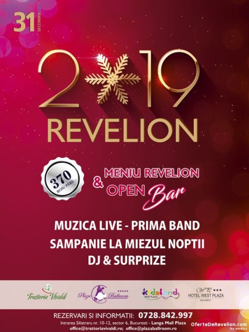 Revelion 2019 la Plaza Ballroom Bucuresti