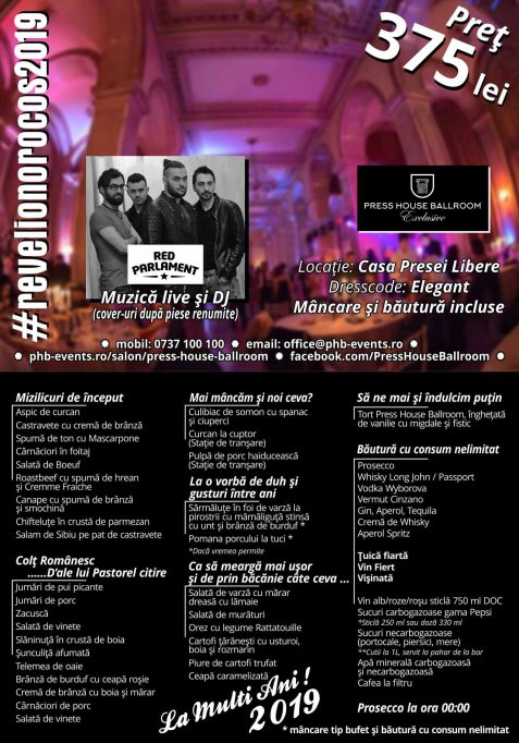 Revelion la Press House Ballroom Bucuresti