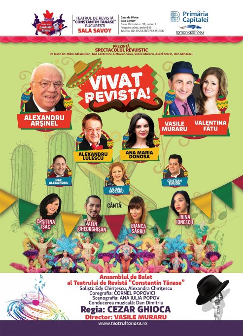 PROGRAMUL SPECTACOLELOR ianuarie – februarie 2019 la Teatrul de Revista ”Constantin Tanase”