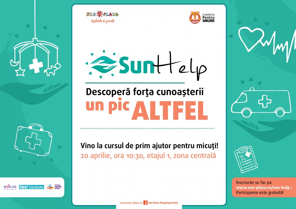 Curs gratuit de prim ajutor pentru micuți, la Sun Plaza