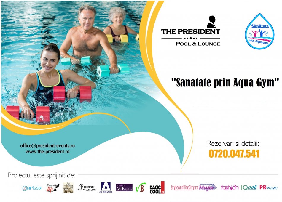 Curs Aqua Gym la The President, vineri, 26 iulie, ora 14