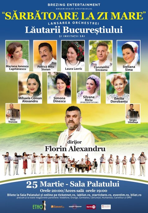 Orchestra „LĂUTARII Bucureștiului” in spectacol la Sala Palatului