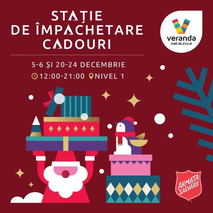 Stand de împachetări cadouri la Veranda Mall