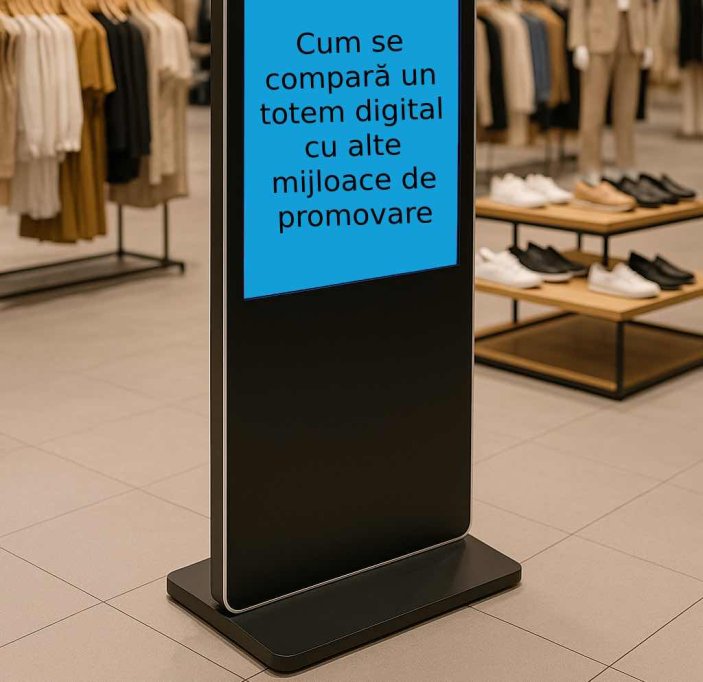 Totem publicitar, ce este și cum se compară cu alte mijloace de promovare outdoor