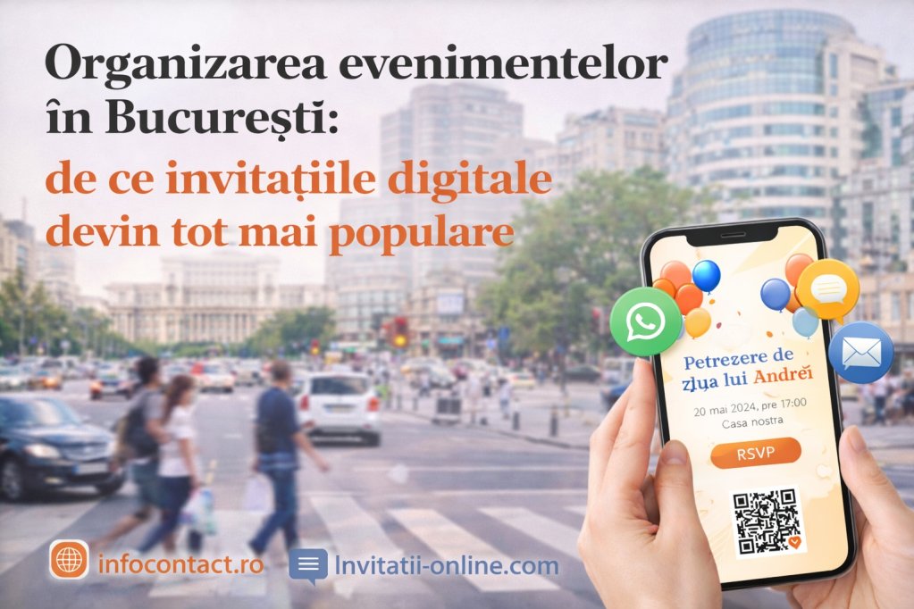 Organizarea evenimentelor în București: de ce invitațiile digitale devin tot mai populare