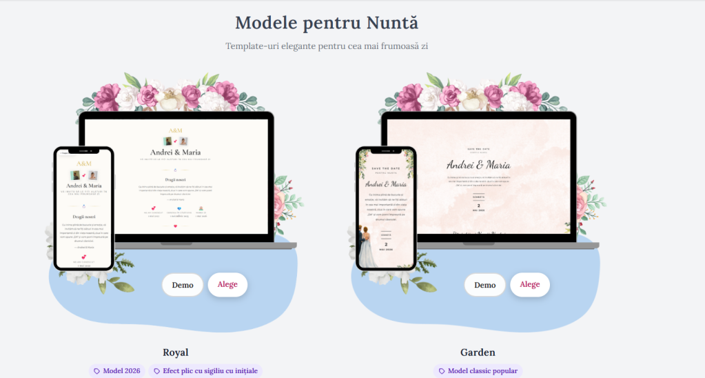 Trimite invitația de nuntă într-un link. Impresionează înainte să înceapă petrecerea