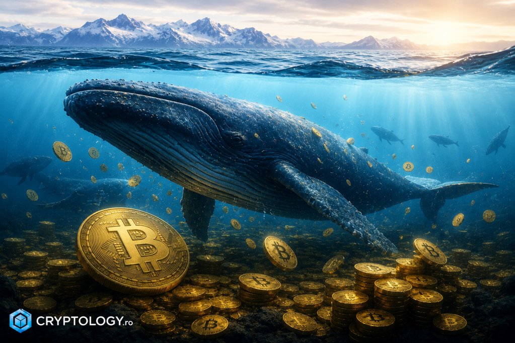 Numărul balenelor Bitcoin a urcat cu 11,2 procente într-un an de prețuri plate