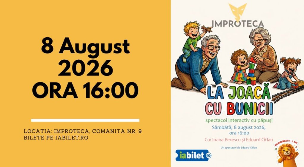 ”La joacă cu bunicii” Spectacol interactiv cu păpuși