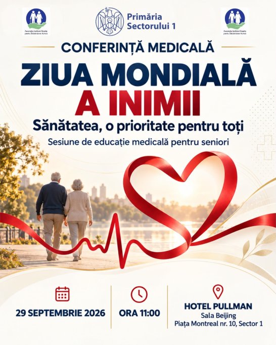 Trei conferințe medicale dedicate sănătății Seniorilor din Sectorul 1 al Capitalei!