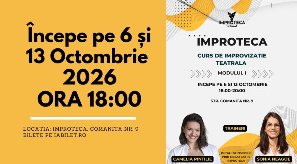 Curs de improvizație teatrală pentru începători Modul 1